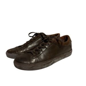 KOIO Men’s Capri Leather Low Top Sneakers Mocha Brown Size EU 42
